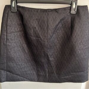 J crew metallic Black Textured Skirt size 4